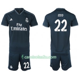 Camisolas de Futebol Real Madrid ISCO 22 Criança Equipamento Alternativa 2018/19 Manga Curta